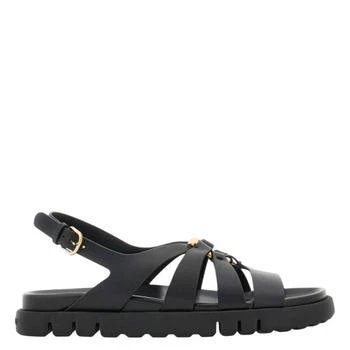 Salvatore Ferragamo | Ferragamo Gancini Ornament Flat Sandals, Size 11