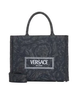 Versace | Versace All-Over Floral Motif Top Handle Bag