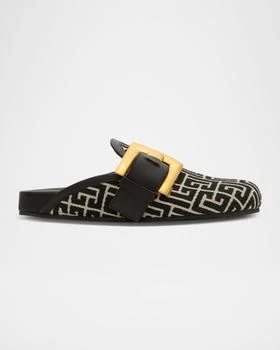 Balmain | Anthem Monogram Jacquard Mules