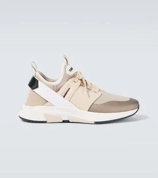 Tom Ford | Jago leather-trimmed sneakers