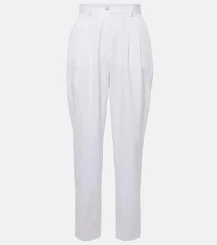 Dolce 
Gabbana | High-rise cotton straight pants