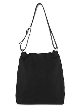 Dries Van Noten | Extra-Large Canvas 
Leather Hobo Bag