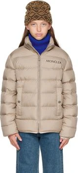 Moncler | Big Kids Beige Bajan Hooded Down Jacket