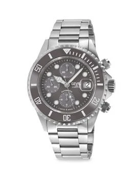 Gevril | Wall Street 43MM Stainless Steel Automatic Chronograph Watch