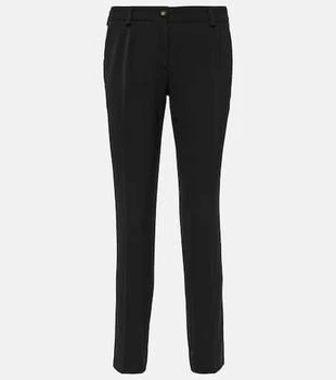 Dolce
Gabbana | Low-rise wool-blend slim pants