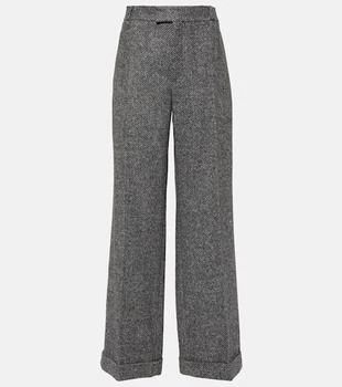 Brunello Cucinelli | Herringbone wool-blend flared pants