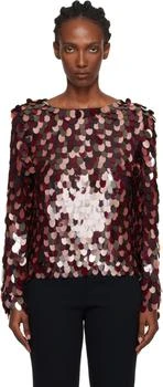 Dries Van Noten | Burgundy Sequin Blouse