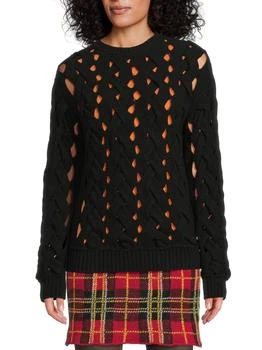 Valentino | Criss-Cross Wool-Blend Sweater