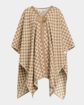 Max Mara | Editti Logo Monogram Wool Cape