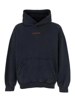 Balenciaga | Balenciaga Logo Embroidered Medium Fit Hoodie