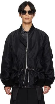 Sacai | Black Nylon Twill Bomber Jacket
