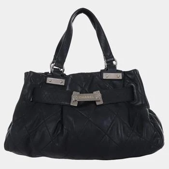 Chanel | Chanel Paris-Londres Door Latch Black Leather Tote Bag