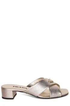 Prada | Prada Triangle-Logo Slip-On Sandals