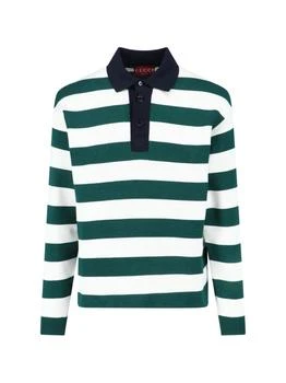 Gucci | Gucci Striped Knitted Polo Shirt