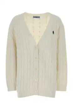 Prada | Prada Cable-Knit Logo Cardigan