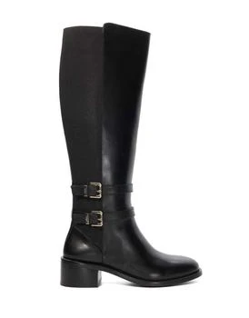 Dune London Tatter knee high boots shoe in black