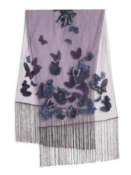 Valentino | Sheer Mesh Butterfly Scarf