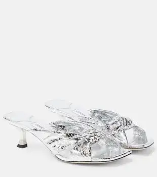 Jimmy Choo | Avenue 50 snake-effect leather mules
