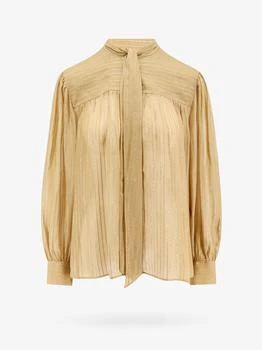 Chloé | Silk shirt with lurex details