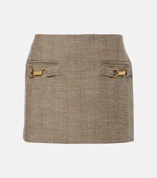 Stella McCartney | Herringbone wool-blend miniskirt
