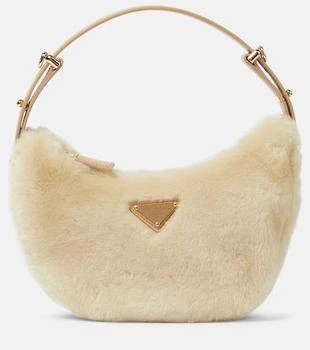 Prada | Arqué shearling shoulder bag