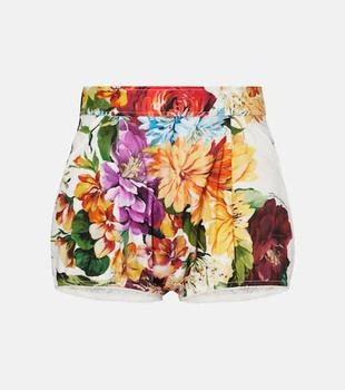Dolce 
Gabbana | Floral cotton poplin shorts
