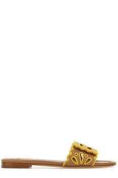 Fendi | Fendi Baguette Openwork Embroidered Slides