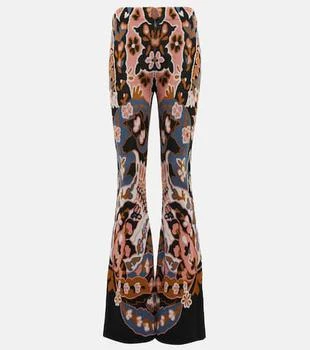 ETRO | Floral high-rise flared wool pants