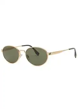 Fendi | Oval-frame metal sunglasses