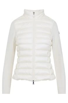 Moncler | Moncler Logo Patch Zip-Up Panelled Cardigan