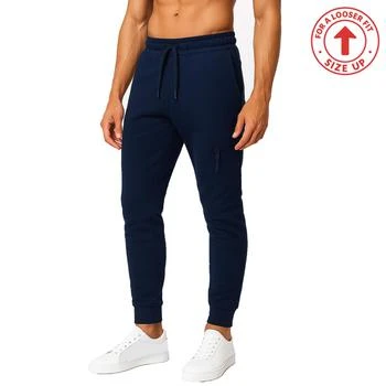 Blu Rock Men's Slim Fit Tech Fleece Jogger Pants With Zipper Pocket