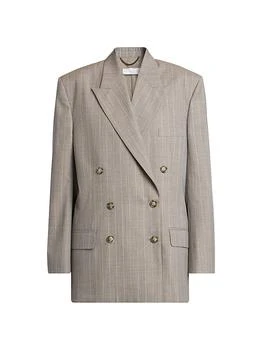 Stella McCartney | Melange Stripe Double-Breasted Jacket