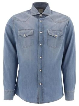 Brunello Cucinelli | Brunello Cucinelli Long-Sleeved Denim Shirt
