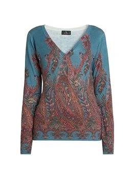 ETRO | Paisley Cashmere-Silk Sweater