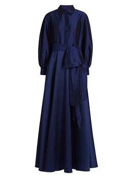 Frieda Taffeta Shirtdress Gown