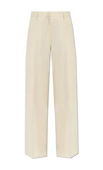 Helmut Lang Double Pleated Straight Leg Trousers