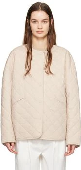 Beige Quilted Jacket