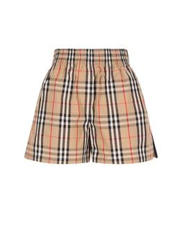 Burberry | Burberry Checked Elasticated Waistband Shorts