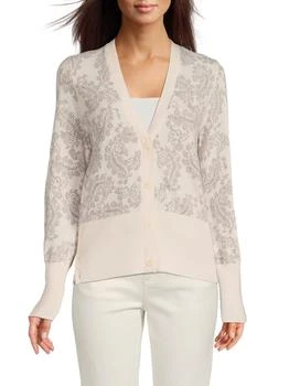 Thom Browne | Paisley Print Virgin Wool Blend Cardigan