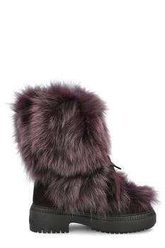 Fendi | Fendi Apres Chic Fur Lace-Up Boots