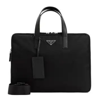 Prada | Prada Triangular Logo Plaque Briefcase
