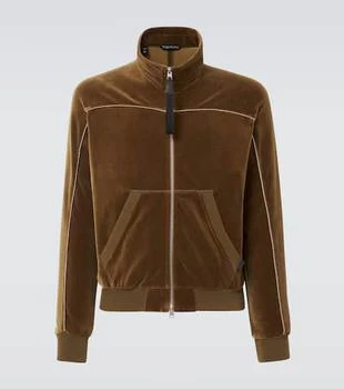 Tom Ford | Cotton-blend velvet track jacket