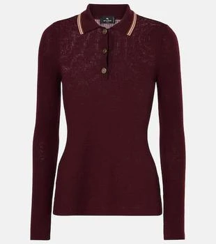 ETRO | Printed wool and cotton polo sweater