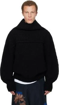 Dries Van Noten | Black Wool Turtleneck