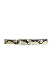 Khaite | Khaite Manhattan Python-Effect Leather Belt - Moda Operandi
