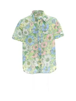 Thom Browne | Thom Browne Floral Printed Buttoned Shirt
