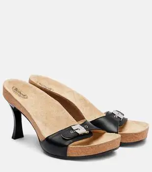 Balenciaga | x Scholl 80 leather mules