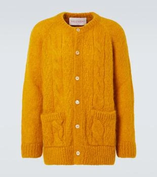 Valentino | Cable-knit mohair-blend cardigan