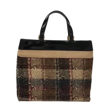 Burberry | Nova Check Tote Canvas Check Pattern Wool Bag (Pre-Owned)