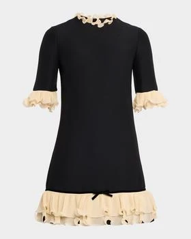 Valentino | Ruffle Silk Crepe Mini Dress